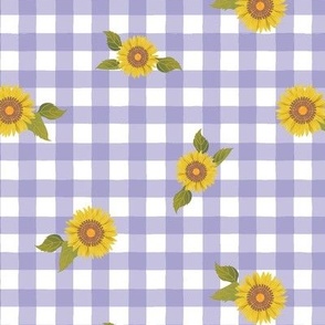 Gingham & Sunflowers-Lavender