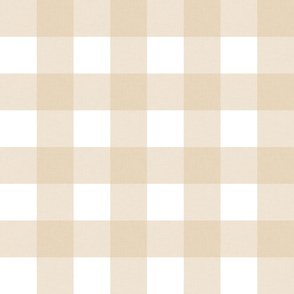 Large Tan and White Gingham