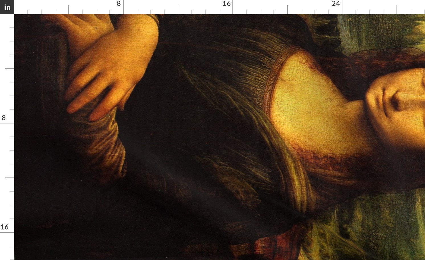 Leonardo da Vinci Mona Lisa (43 inches sideways)