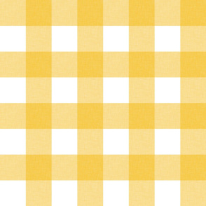 Large Yellow and White Gingham