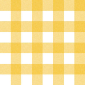 Medium Yellow and White Gingham