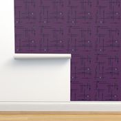 Purple Mid Century Modern Lines and Dots