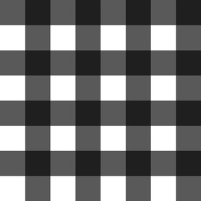 Medium Black and White Gingham