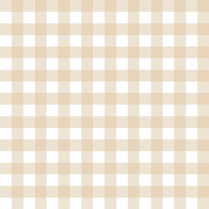 Small Tan and White Gingham