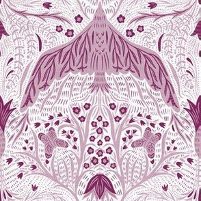 small scale - new heights damask - mauve