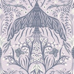 small scale - new heights damask - soft lilac
