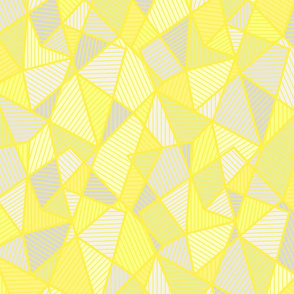 striped polygons - yellow & gray