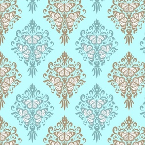 Blue Damask