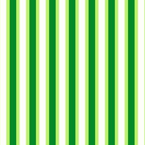 Garden Shadows Stripes (#3) - Narrow Pretty Pale Green Ribbons with Elf Green and Icy Cream