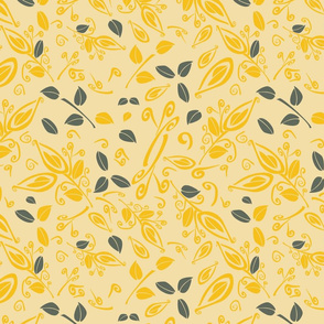 Indian Leaves - Yellow