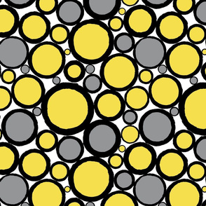 Grey and yellow circles