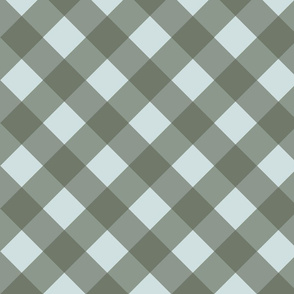 Sage Green And Blue Gingham