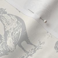 Farmhouse, Rooster, hen, vintage, gray