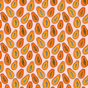 Micro scale abstract papayas summer vibes pattern