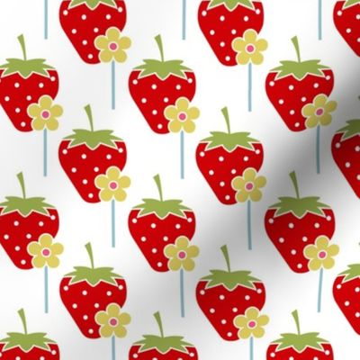 Strawberries - retro flower sticks 