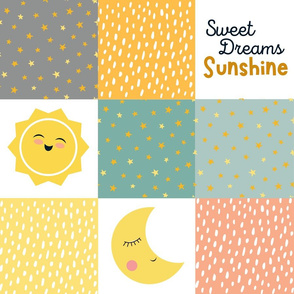 Sweet Dreams Sunshine Cheater Quilt 6" Squares