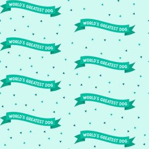 World's Greatest Dog Seamless Pattern - Teal