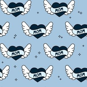 Tattoo Heart Wings Mom on Blue-01