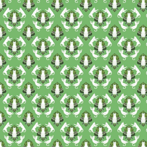 Damask Cat Green