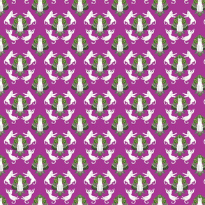 Damask Cat Magenta