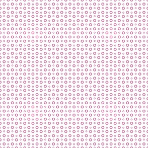 pink polka dot rings on white by rysunki_malunki