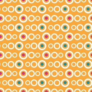 dots and rings on orange by rysunki_malunki