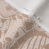 damask totem- brown