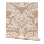 damask totem- brown