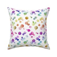  Rainbow Bright Pastel Watercolor Drops and Bubbles