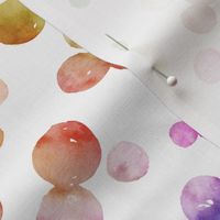  Rainbow Bright Pastel Watercolor Drops and Bubbles