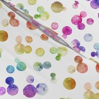  Rainbow Bright Pastel Watercolor Drops and Bubbles