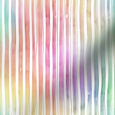 Bright Pastel Watercolor Vertical Stripes and Lines