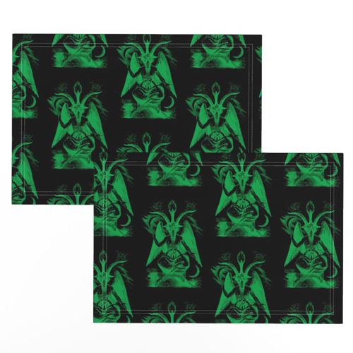 baphomet green on black