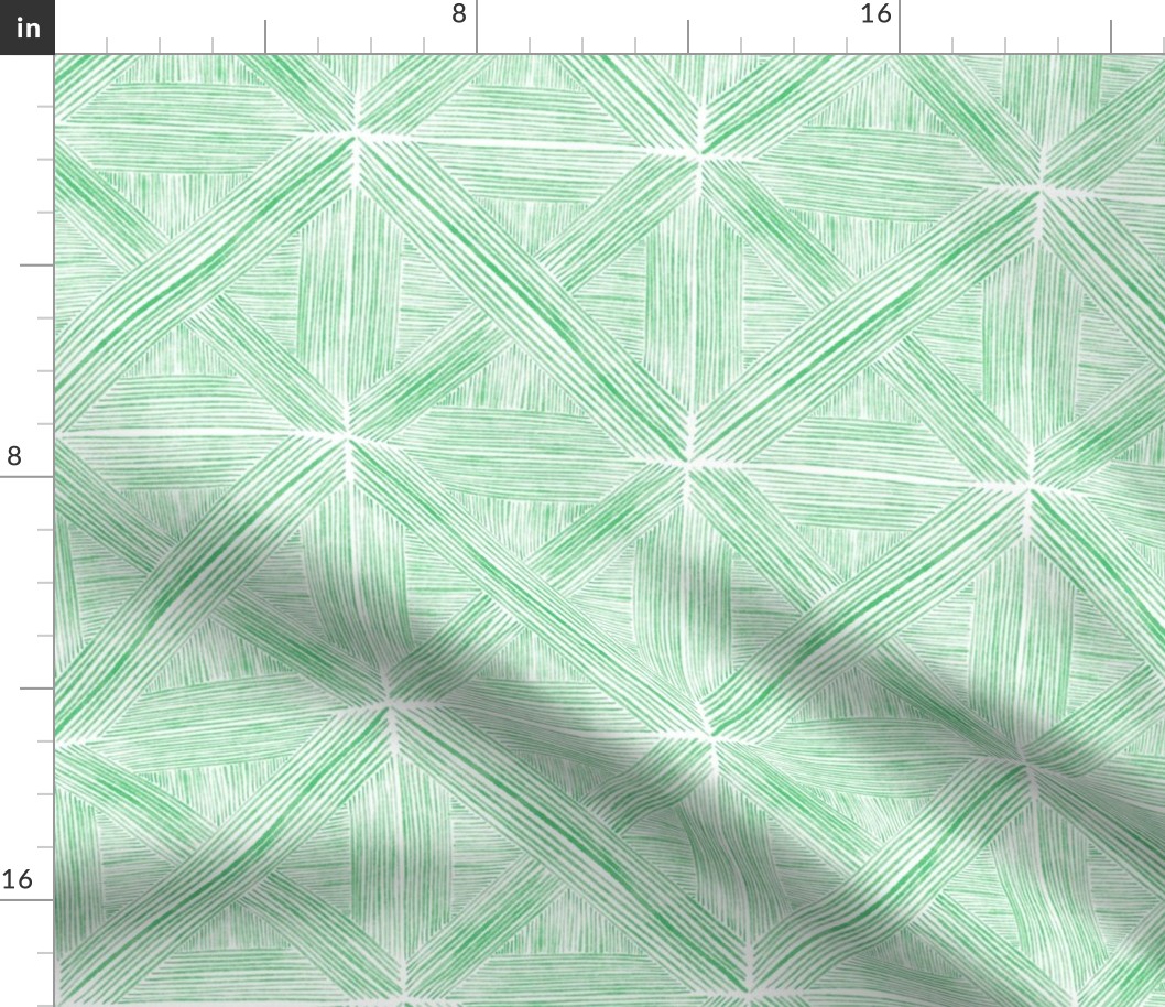 Greens Watercolor Basketweave - Medium Scale
