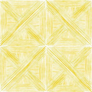 Yellow Watercolor Basketweave - Medium Scale