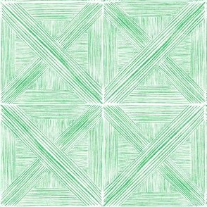 Green Watercolor Basketweave - Small Scale