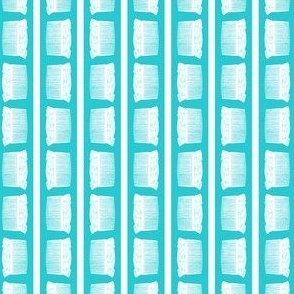 Striped Vintage Ladies Hair Combs in Black & White in White with an Ocean Blue Background (Mini Scale)