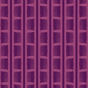 Striped Vintage Ladies Hair Combs in Monotone Purple (Mini Scale) 