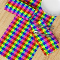 Rainbow check mock plaid