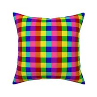 Rainbow check mock plaid