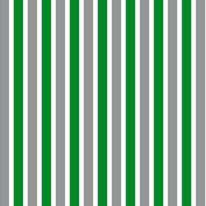 Garden Shadows Stripes (#5) - Narrow Icy Cream Ribbons with Elf Green and Ultimate Grey