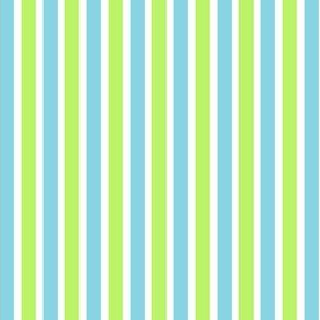 Spring Stripes (#1) - Narrow Icy Cream Ribbons with Pretty Pale Green and Pale Spring Blue