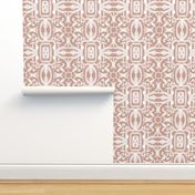 Moroccan Tiles In Coral(Coral Background)