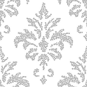 Hand drawn damask