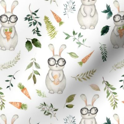 Bunny Hop // White - Easter, Cute, Spring