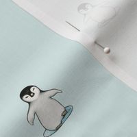 penguin-babies, small, iceblue