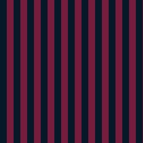 small regular navy burgundy stripes