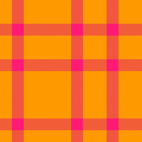 Plaid Gold & Pink