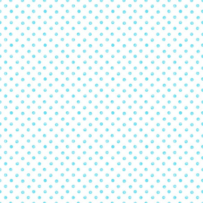 Small scale. Polka dot teal and white