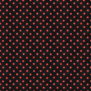 Small scale. Polka dot black and red